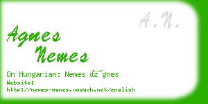 agnes nemes business card